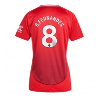 Dres Manchester United Bruno Fernandes #8 Domáci pre Ženy 2024-25 Krátky Rukáv